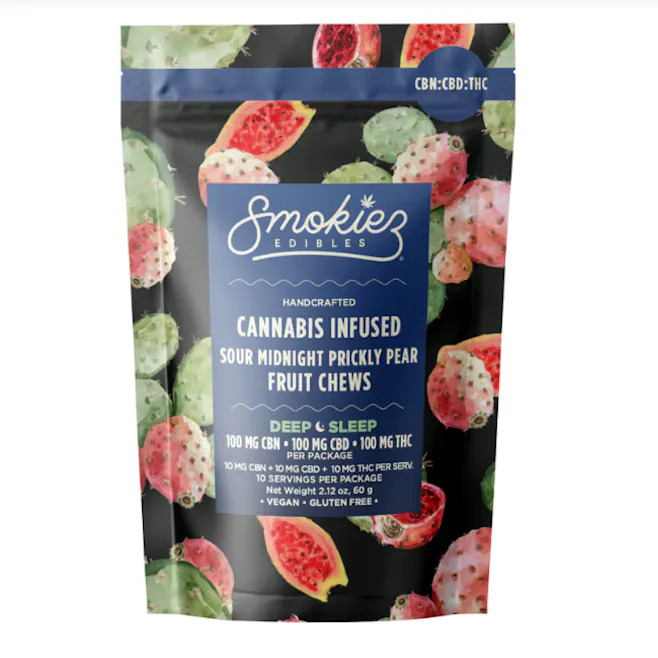 Sour Midnight Pear Trifecta (1:1:1 THC:CBD:CBN) Smokiez