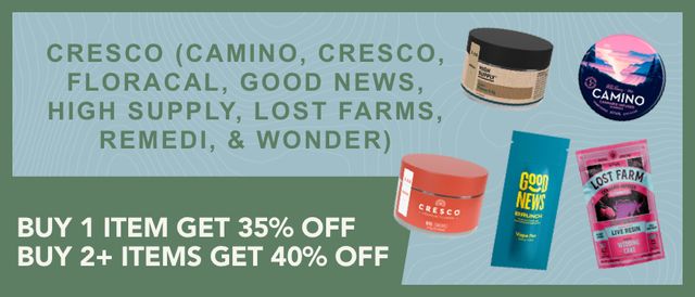 Cannabis Promo, Cannabis Sales, Cannabis Discounts, Cannabis on Sale, Cresco Buy 2 get 40% off
