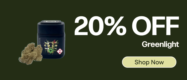 Cannabis Promo, Cannabis Sales, Cannabis Discounts, Cannabis on Sale, 20% OFF Greenlight