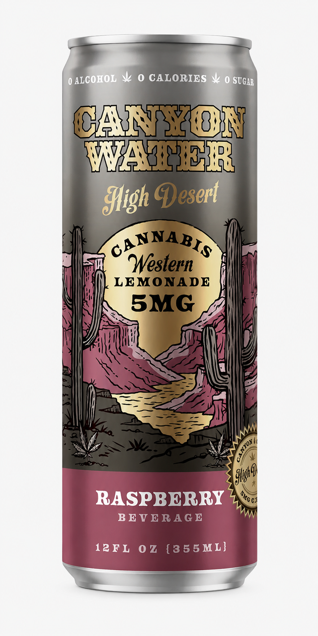 High Desert | Raspberry 5mg Cannabis THC Canyon Water