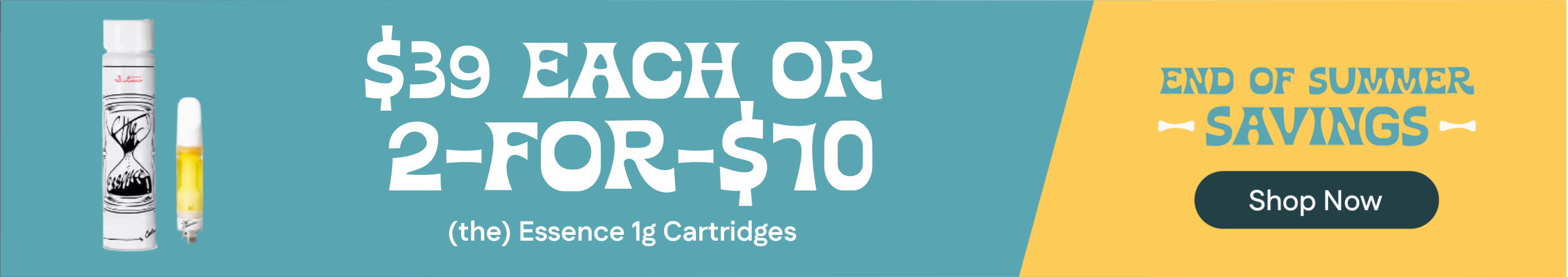 1-for-$39 or 2-for-$70 (the) Essence 1g Cartridges