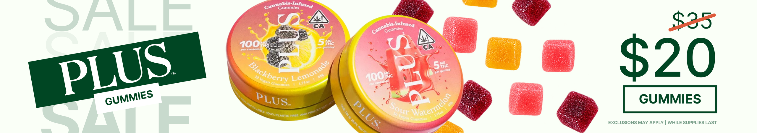 Cannabis Promo, Cannabis Sales, Cannabis Discounts, Cannabis on Sale, $20 PLUS Gummies - TODAY ONLY!