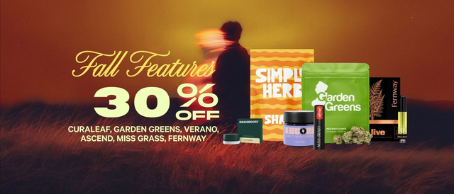 Cannabis Promo, Cannabis Sales, Cannabis Discounts, Cannabis on Sale, 30% Off Featured Brands