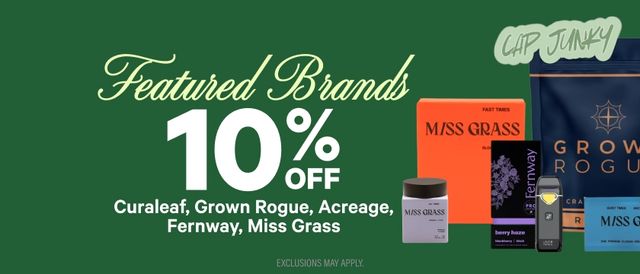 Cannabis Promo, Cannabis Sales, Cannabis Discounts, Cannabis on Sale, 10% Off Featured Brands