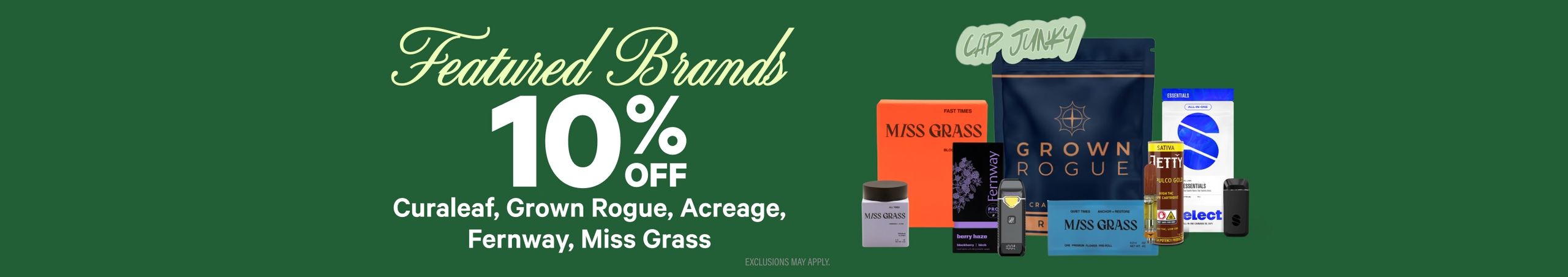 Cannabis Promo, Cannabis Sales, Cannabis Discounts, Cannabis on Sale, 10% Off Featured Brands