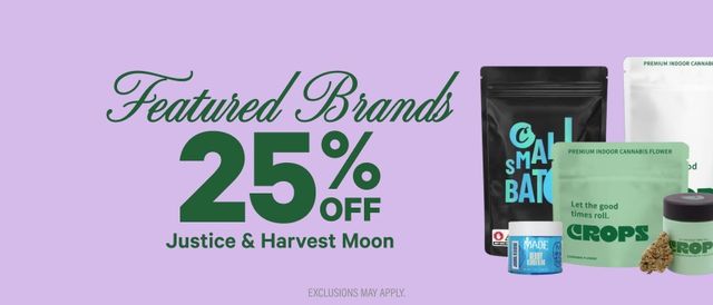 Cannabis Promo, Cannabis Sales, Cannabis Discounts, Cannabis on Sale, 25% Off Featured Brands