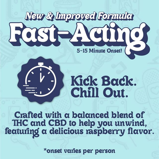 Chillin Relaxing Razz 1:1 (THC:CBD) Fast Acting Effin Chillin Relaxing Razz 1:1 (THC:CBD) Fast Acting Effin