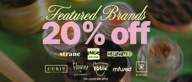 Cannabis Promo, Cannabis Sales, Cannabis Discounts, Cannabis on Sale, 20% Off Holistic & Curio Brands