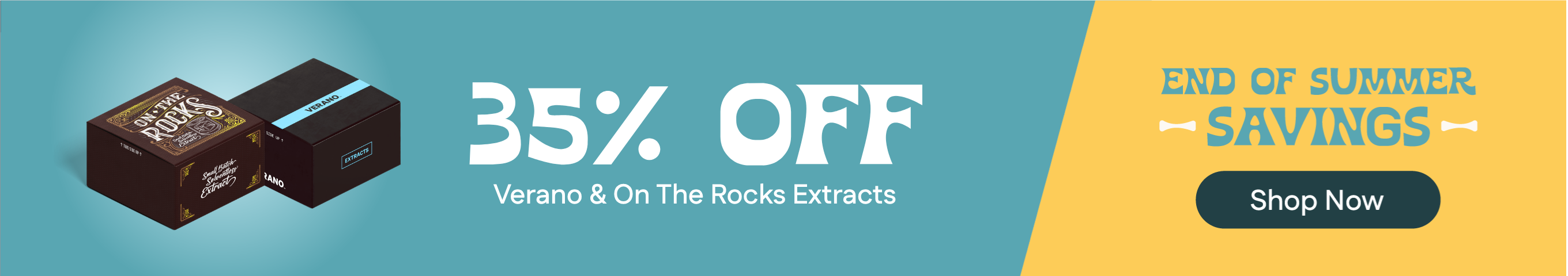 35% Off Verano & On The Rocks Extracts