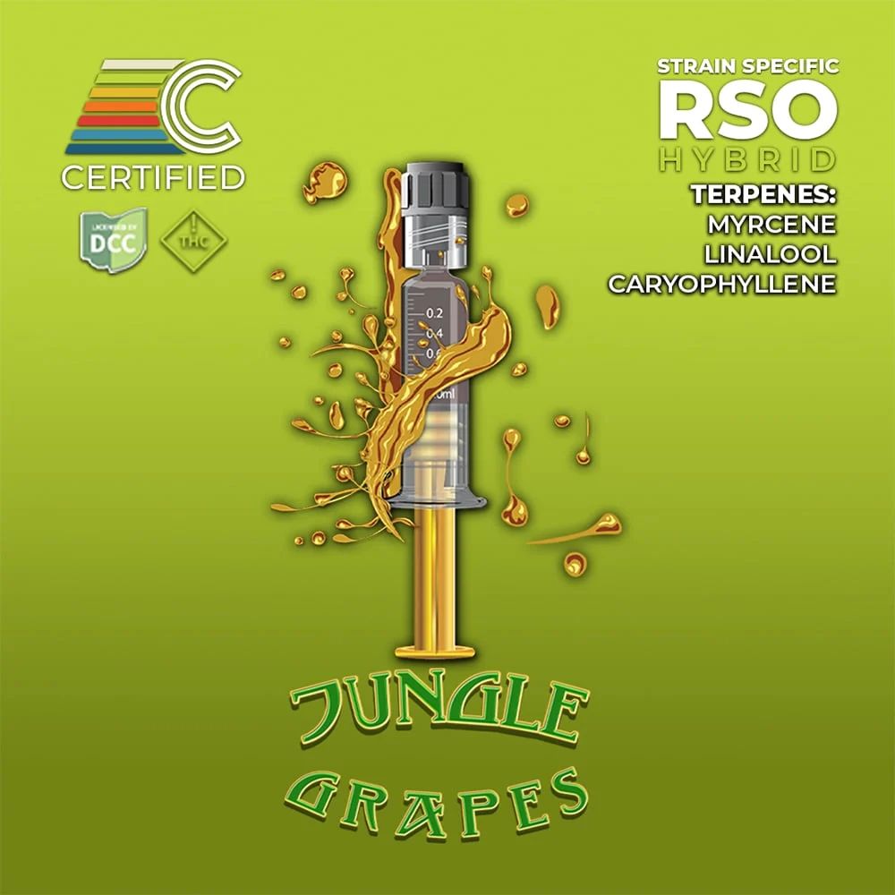 Certified Cultivators Jungle Grapes RSO Concentrate, 1g Syringe