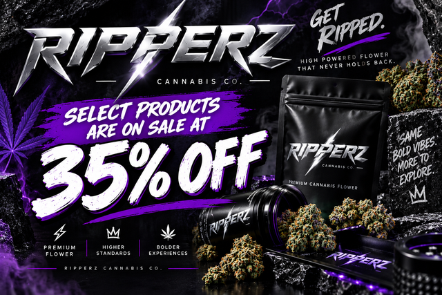 Cannabis Promo, Cannabis Sales, Cannabis Discounts, Cannabis on Sale, Ripperz - 35%