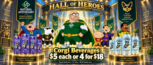 Cannabis Promo, Cannabis Sales, Cannabis Discounts, Cannabis on Sale, Corgi 4 for $18!