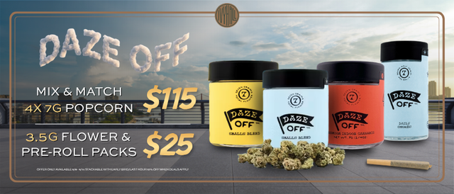 Cannabis Promo, Cannabis Sales, Cannabis Discounts, Cannabis on Sale, Daze Off Sale