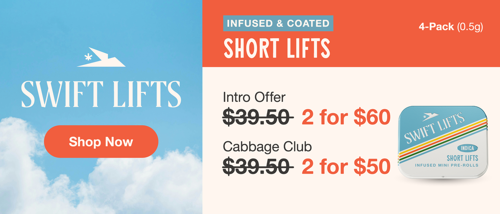 2-for-$60 Swift Lifts Infused & Coated 0.5G 4-Pack
