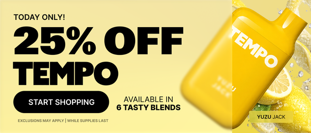 Cannabis Promo, Cannabis Sales, Cannabis Discounts, Cannabis on Sale, 25% Off Tempo AIO - TODAY ONLY!