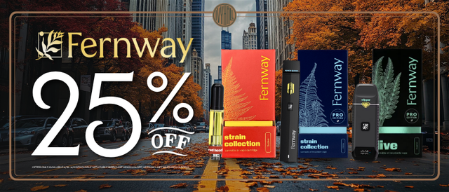 Cannabis Promo, Cannabis Sales, Cannabis Discounts, Cannabis on Sale, Fernway 25% Off!