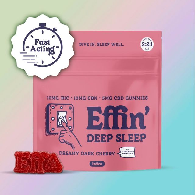 Deep Sleep Dreamy Dark Cherry 2:2:1 THC:CBN:CBD Fast Acting Effin Deep Sleep Dreamy Dark Cherry 2:2:1 THC:CBN:CBD Fast Acting Effin