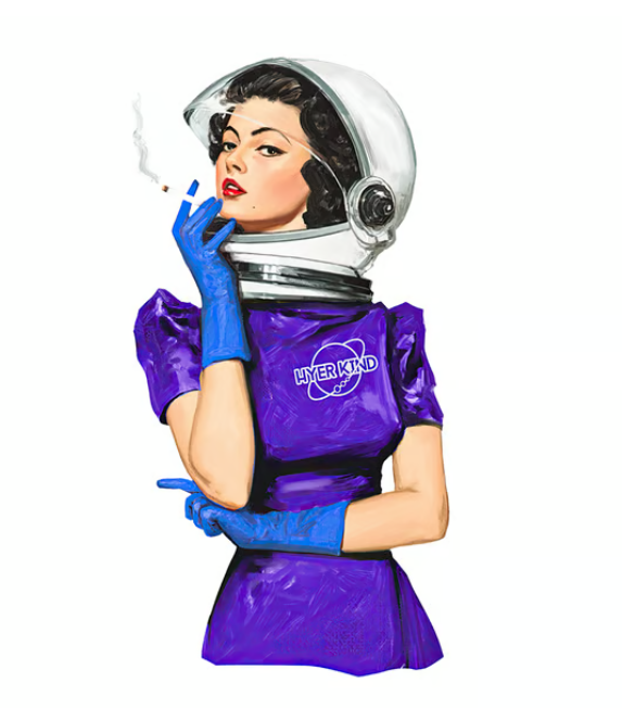 Hyer Kind Space Lady Sticker Hyer Kind