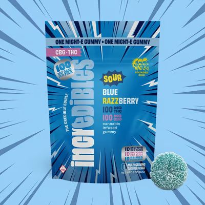 Sour Blue Razzberry 1:1 THC:CBG incredibles