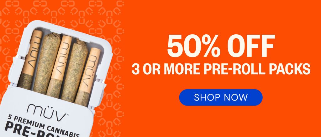 50% OFF 3 or more Pre-roll Packs
