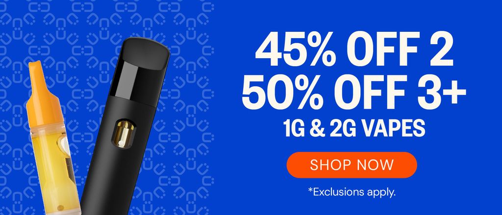 1g & 2g Vapes: 45% OFF 2 or 50% OFF 3 or more