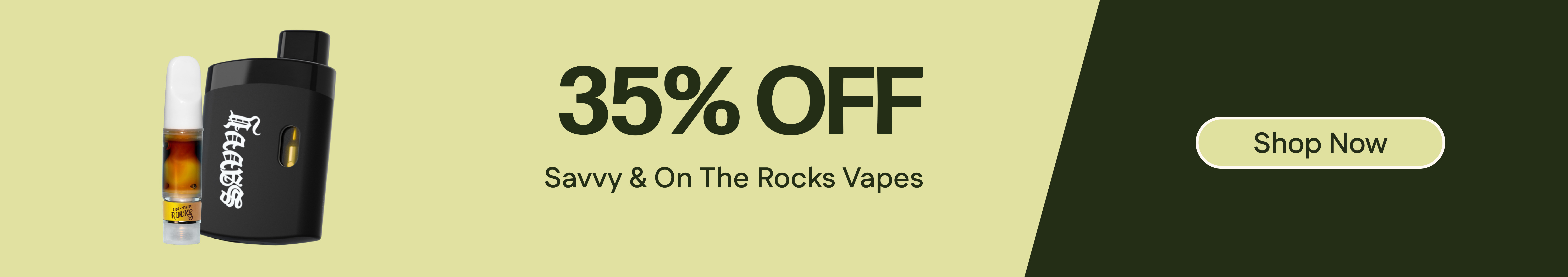 35% Off Savvy & On The Rocks Vapes