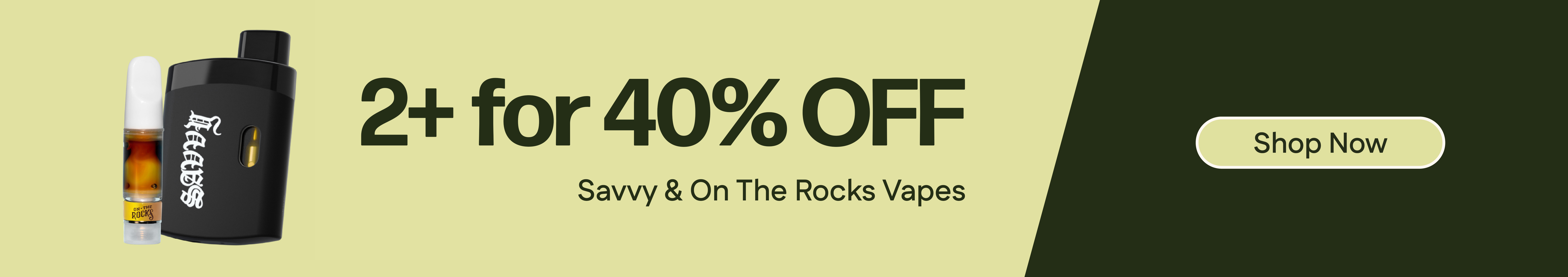 40% Off 2+ Savvy & On The Rocks Vapes