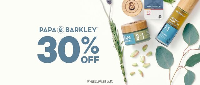 Cannabis Promo, Cannabis Sales, Cannabis Discounts, Cannabis on Sale, WELLNESS WEDNESDAYS: 30% Off Papa & Barkeley