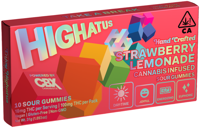 Highatus Strawberry Lemonade Sour Gummies Cannabiotix