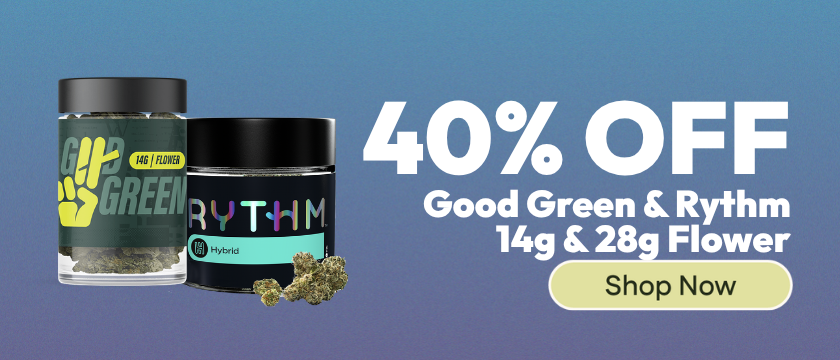 40% Off Rythm & Good Green 14g & 28g Flower