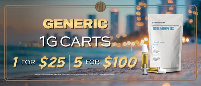 Cannabis Promo, Cannabis Sales, Cannabis Discounts, Cannabis on Sale, Generic 1g Cartridges - $25 Each
