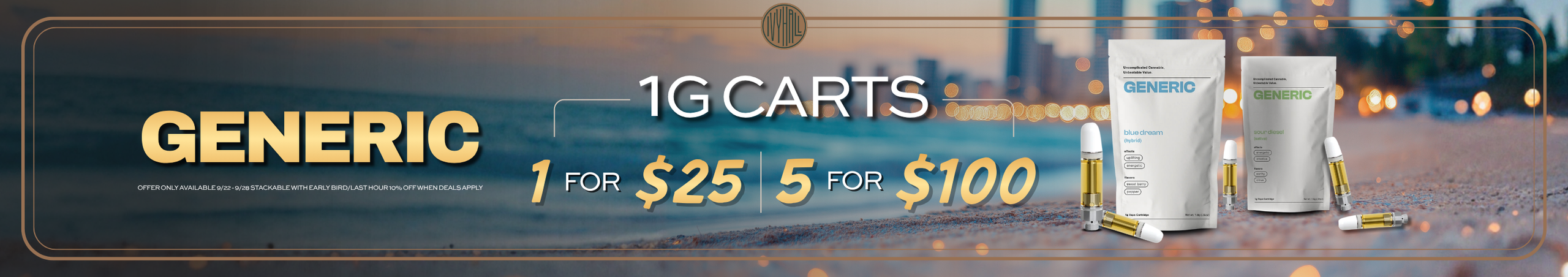 Cannabis Promo, Cannabis Sales, Cannabis Discounts, Cannabis on Sale, Generic 1g Cartridges - $25 Each