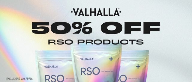 Cannabis Promo, Cannabis Sales, Cannabis Discounts, Cannabis on Sale, 50% Off Valhalla RSO Edibles