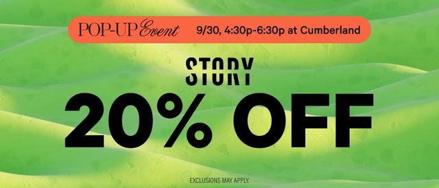 Cannabis Promo, Cannabis Sales, Cannabis Discounts, Cannabis on Sale, POP-UP 4:30-6:30P! 20% Off Story Brands Today!