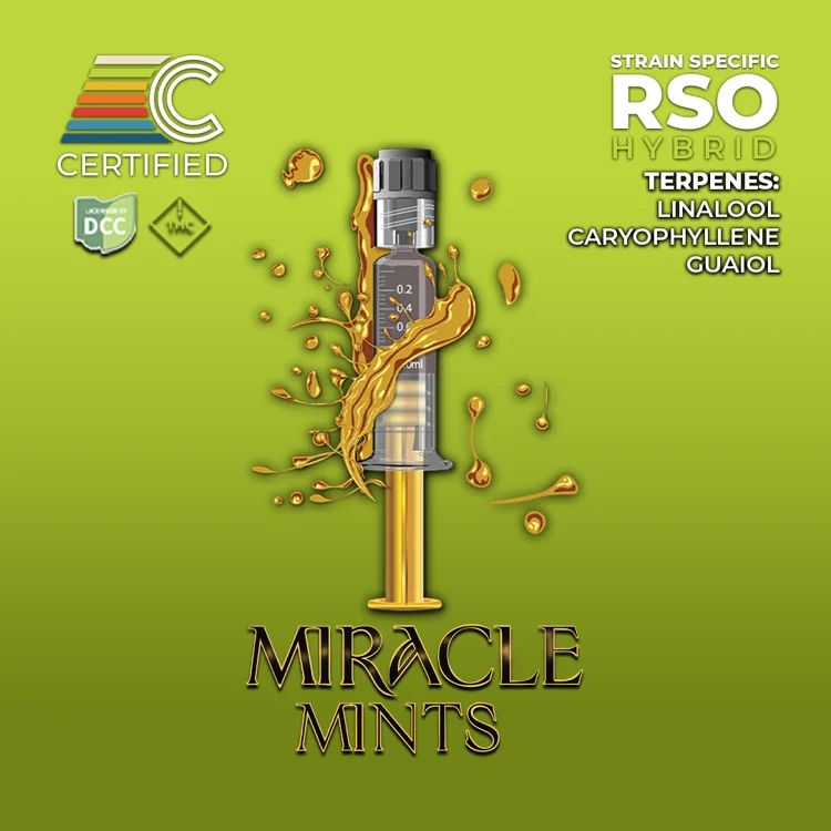 Certified Cultivators Miracle Mints RSO Concentrate, 1g Syringe
