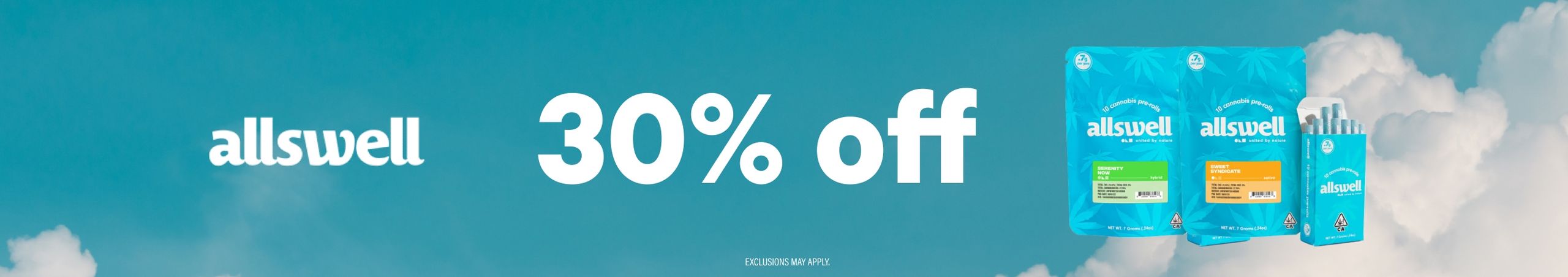 Cannabis Promo, Cannabis Sales, Cannabis Discounts, Cannabis on Sale, TUESDAYS: 30% Off Allswell