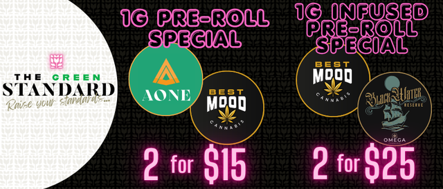 Cannabis Promo, Cannabis Sales, Cannabis Discounts, Cannabis on Sale, AONE / Best Mood Pre-Roll Sale