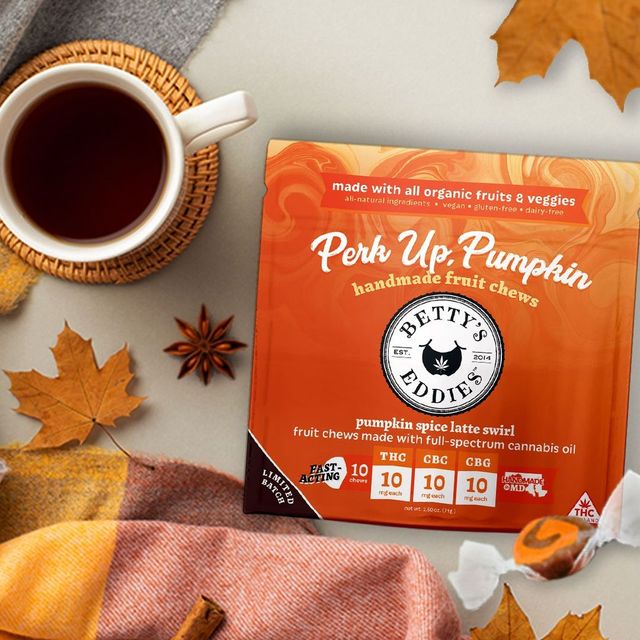 Perk Up, Pumpkin! Spice Latte Swirl 1:1:1 (THC:CBC:CBG) Betty's Eddies Perk Up, Pumpkin! Spice Latte Swirl 1:1:1 (THC:CBC:CBG) Betty's Eddies