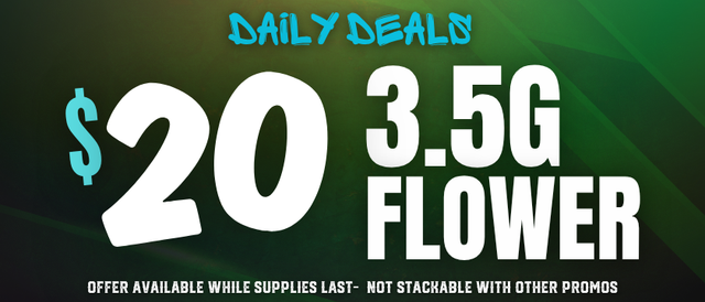 Cannabis Promo, Cannabis Sales, Cannabis Discounts, Cannabis on Sale, $20 3.5g!