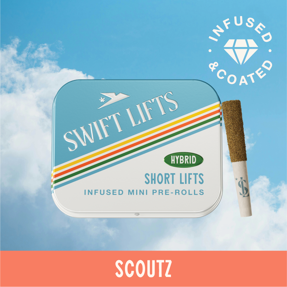 Swift Lifts Short Lifts Infused & Coated Scoutz Infused Pre-Roll Multi-Pack, 2.5g, 5pk