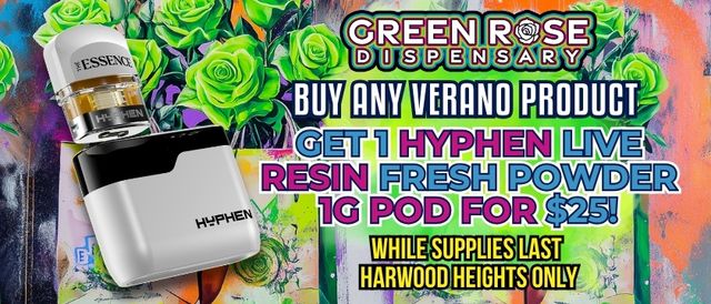 Cannabis Promo, Cannabis Sales, Cannabis Discounts, Cannabis on Sale, Buy any Verano Product Get Selected Hyphen POD for $25!