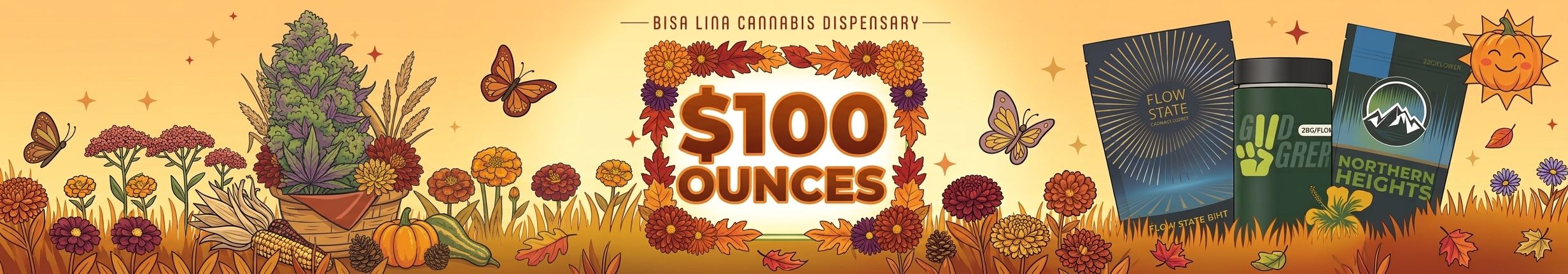 Cannabis Promo, Cannabis Sales, Cannabis Discounts, Cannabis on Sale, $100 Ounces!