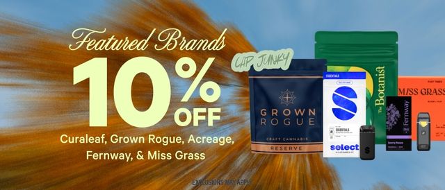 Cannabis Promo, Cannabis Sales, Cannabis Discounts, Cannabis on Sale, 10% Off Featured Brands