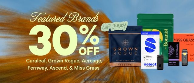 Cannabis Promo, Cannabis Sales, Cannabis Discounts, Cannabis on Sale, 30% Off Featured Brands