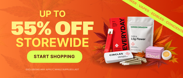 Cannabis Promo, Cannabis Sales, Cannabis Discounts, Cannabis on Sale, October Picks 🍁 - 55% Off Select Products!