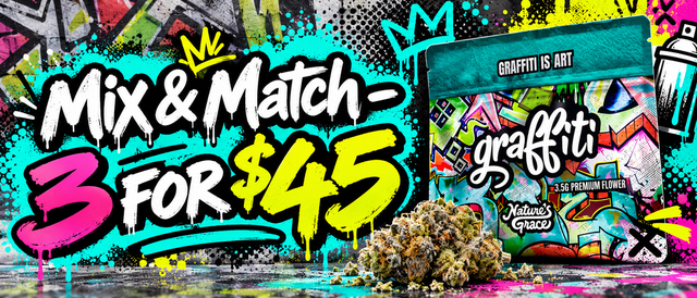 Cannabis Promo, Cannabis Sales, Cannabis Discounts, Cannabis on Sale, 3 for $45 Eighths
