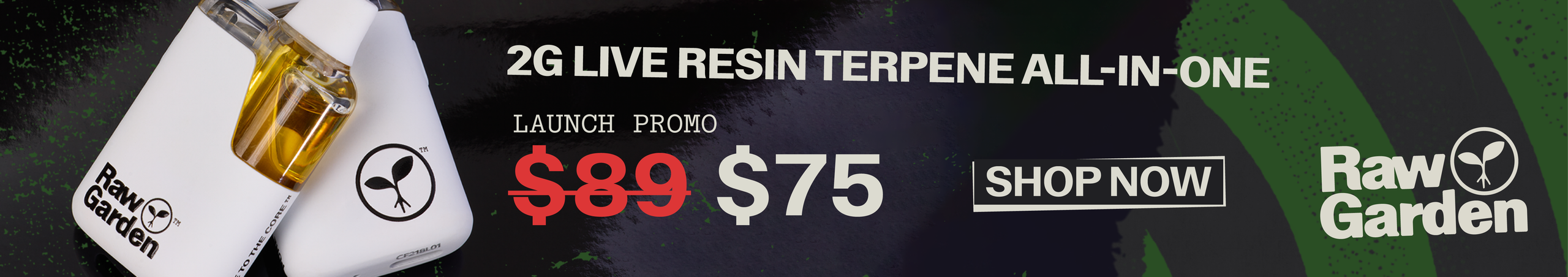 Cannabis Promo, Cannabis Sales, Cannabis Discounts, Cannabis on Sale, NEW! $75 Raw Garden 2g AIO Vapes