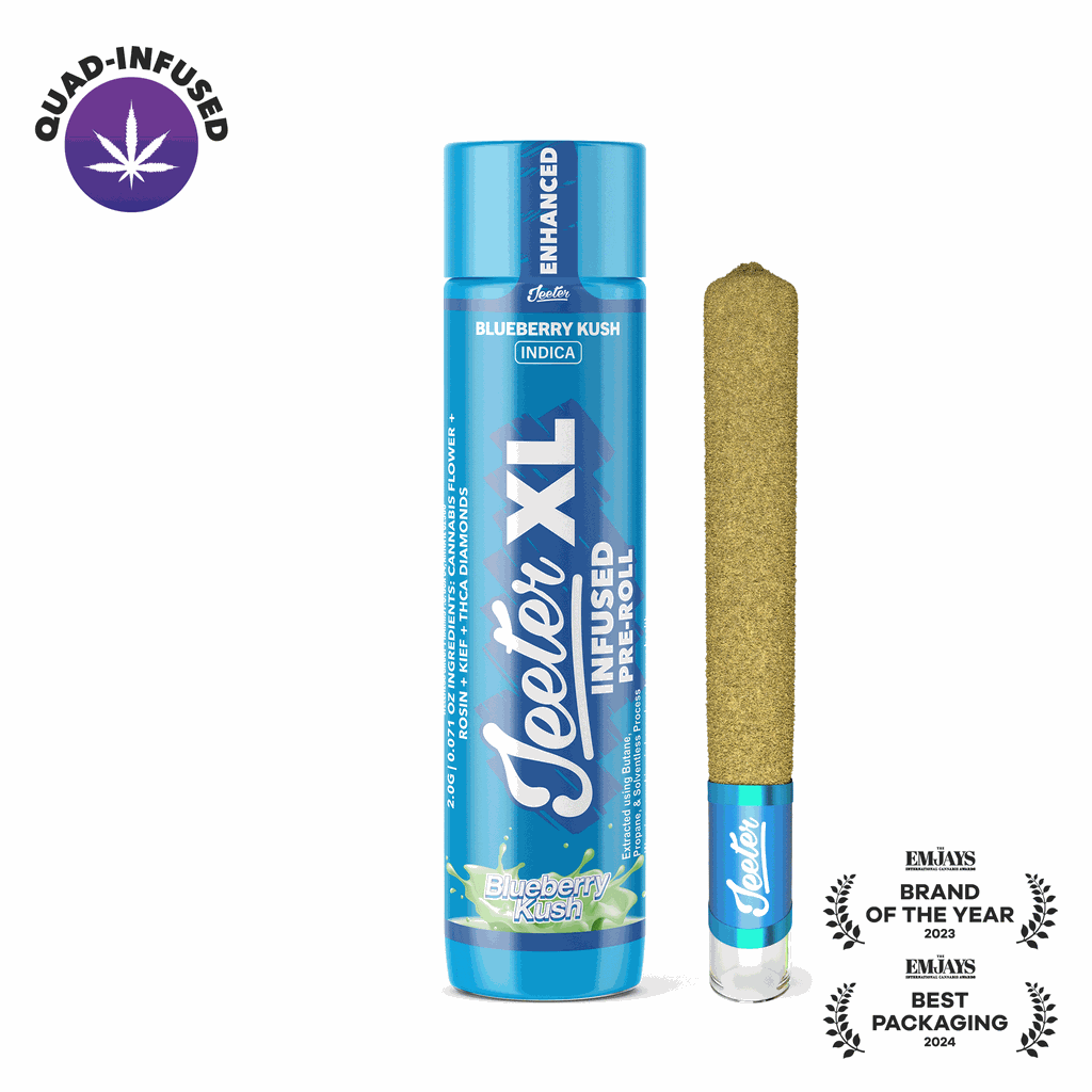 Jeeter XL Blueberry Kush Infused Pre-Roll Single, 2g, 1pk