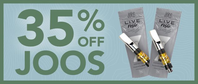 Cannabis Promo, Cannabis Sales, Cannabis Discounts, Cannabis on Sale, 35% off Joos