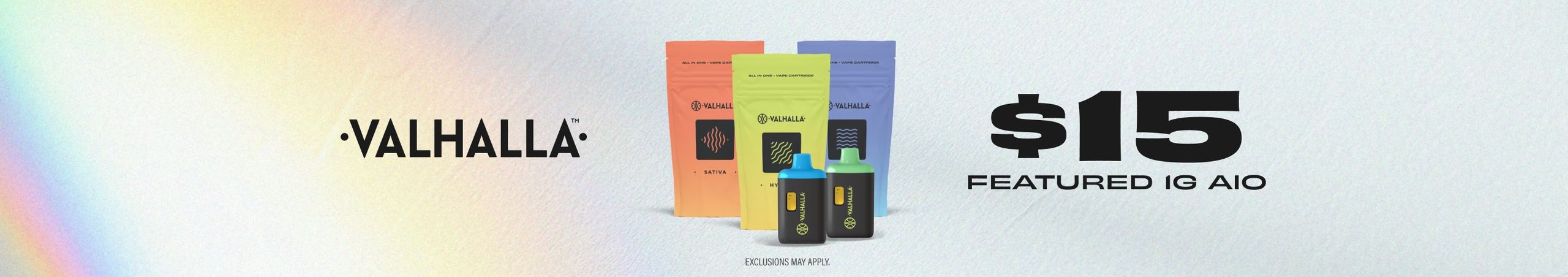 $15 Valhalla Blue Raspberry 1G AIO Cannabis Promo, Cannabis Sales, Cannabis Discounts, Cannabis on Sale, $15 Valhalla Blue Raspberry 1G AIO